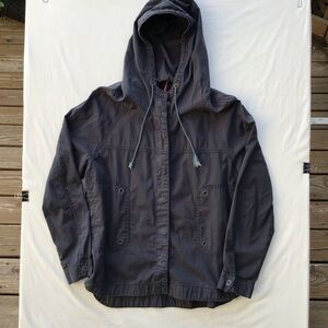 Unionbay Gray Utility Hooded Shirt Jacket Womens Size M